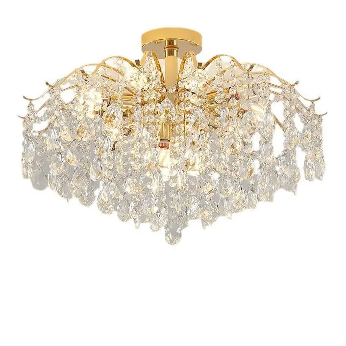 

French style, bedroom, crystal, chandelier, vintage, modern