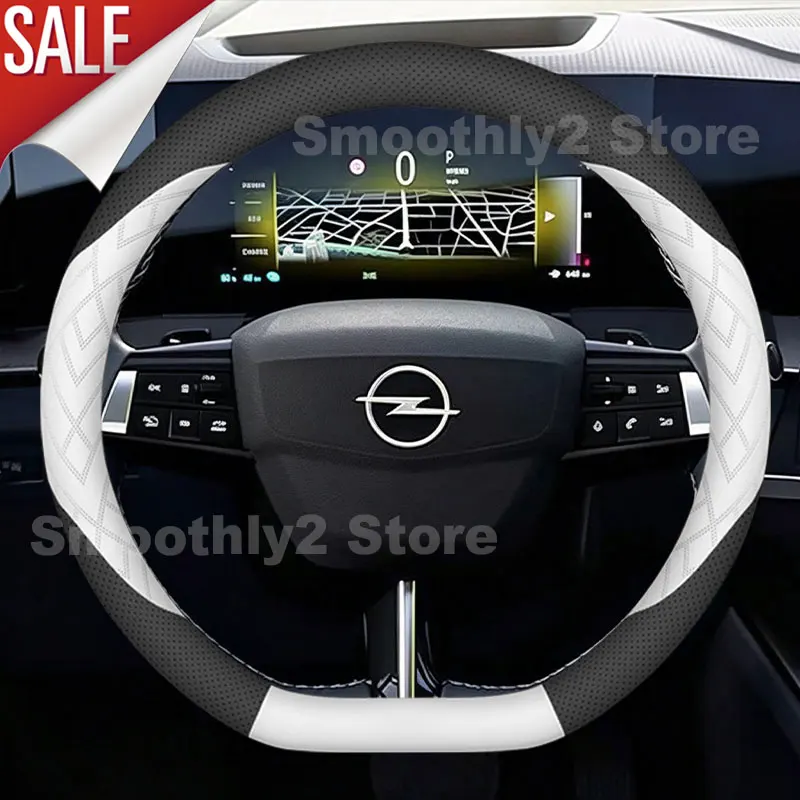 Leather Car Steering Wheel Cover For Opel Astra GS Line Corsa GS 2024 2023-2019 Interior Accessories