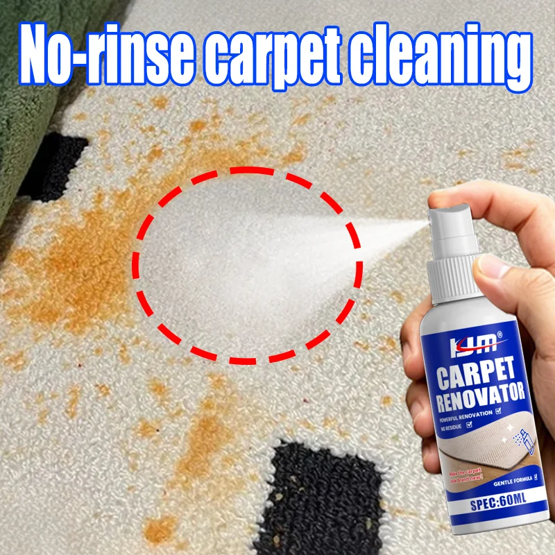 Quick Dry Carpet Cleaner Spray Rinse-Free Car Leather Fabric Sofa Pet Stain Grease Dust Spot Remover Multi Upholstery Wash Spray