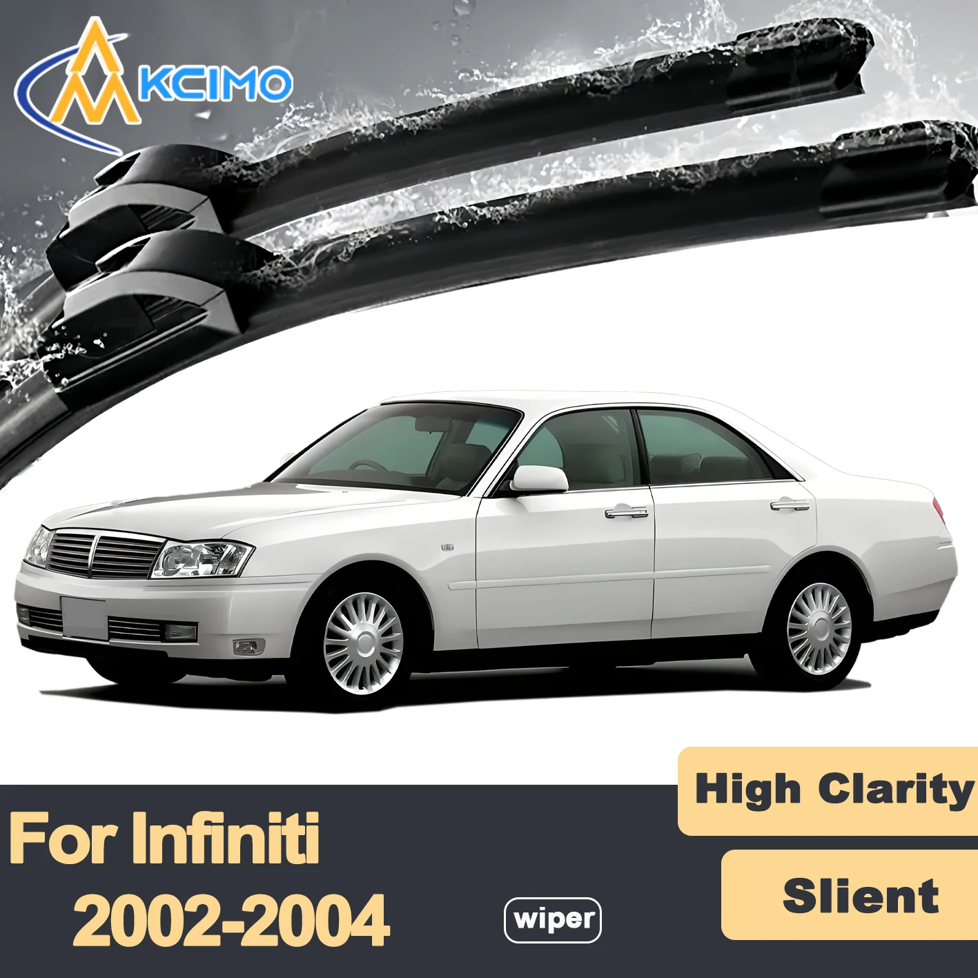 

Premium Rubber Durable Silent Windshield Wiper Blades 2pcs for Infiniti M Y34 2002-2004 Nissan Cedric Gloria