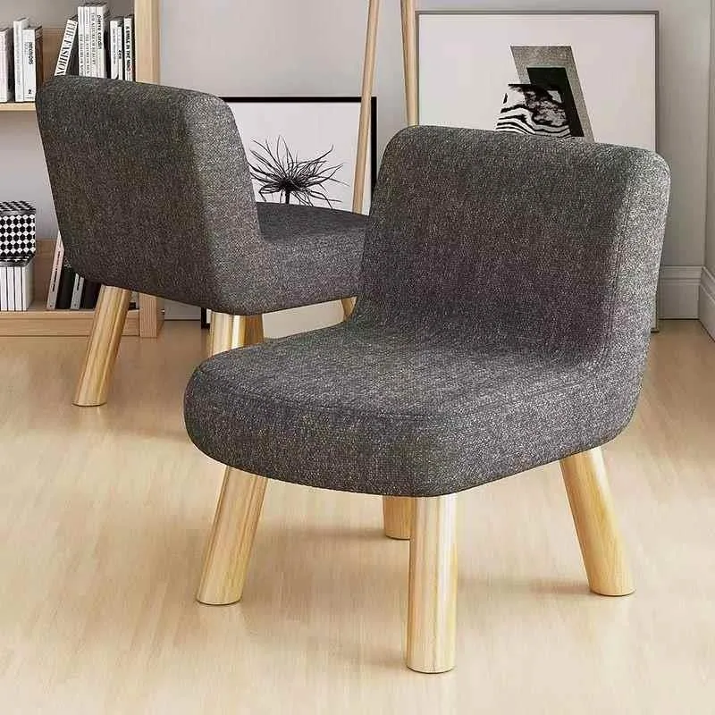 Sturdy Low Backrest Small Chair Household Adult Foot Soak Stool Office Footrest Multifunctional Short Indoor Home Seat