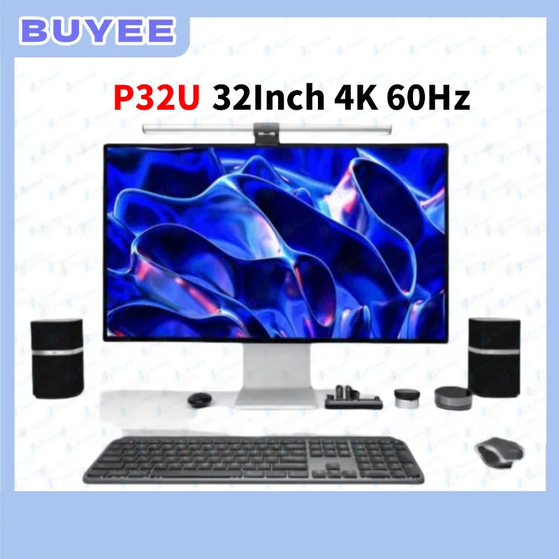 32 Inch LCD Screen LED Monitor 4K 3840*2160 HDR10 Function 60Hz USB-C Multi-port 100W High-brightness Display P32U Hole Design