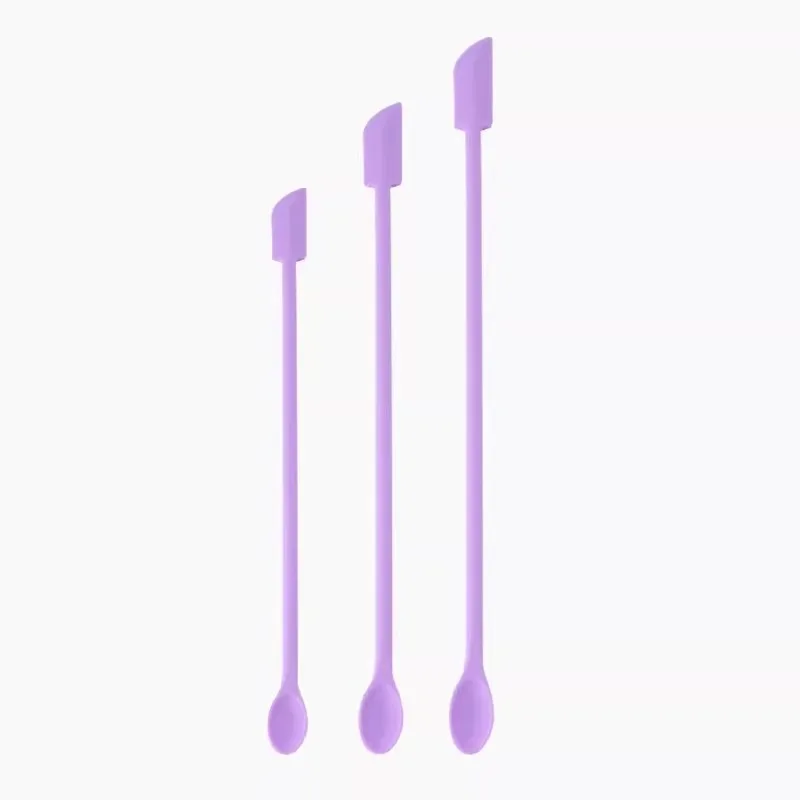 3pcs Silicone Spatulas Skincare Application Tools, Multi-Size Spatulas Suitable for Cosmetic Lotion Bottles, Jam Spatula.