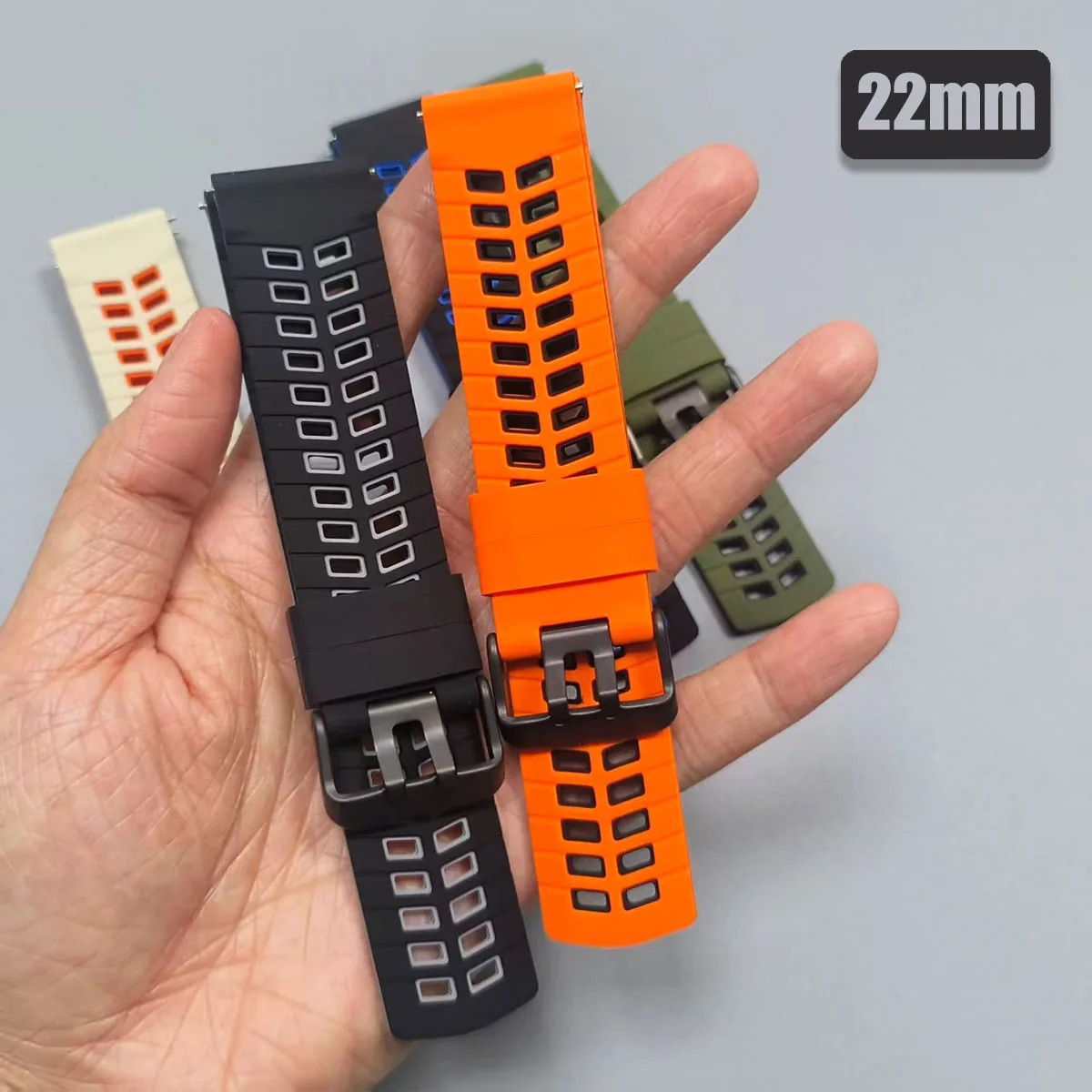 22Mm Silicone Watch…
