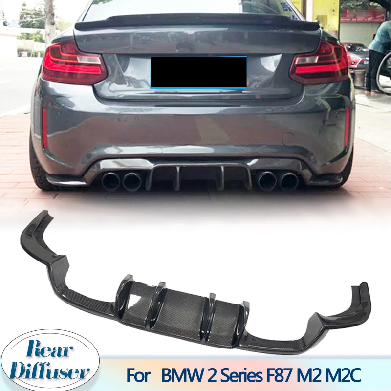 Car Rear Bumper Diffuser for BMW 2 Series F87 M2 M2C Competition 2016-2018 Rear Diffuser Lip Spoiler Splitters Carbon Fiber/FRP