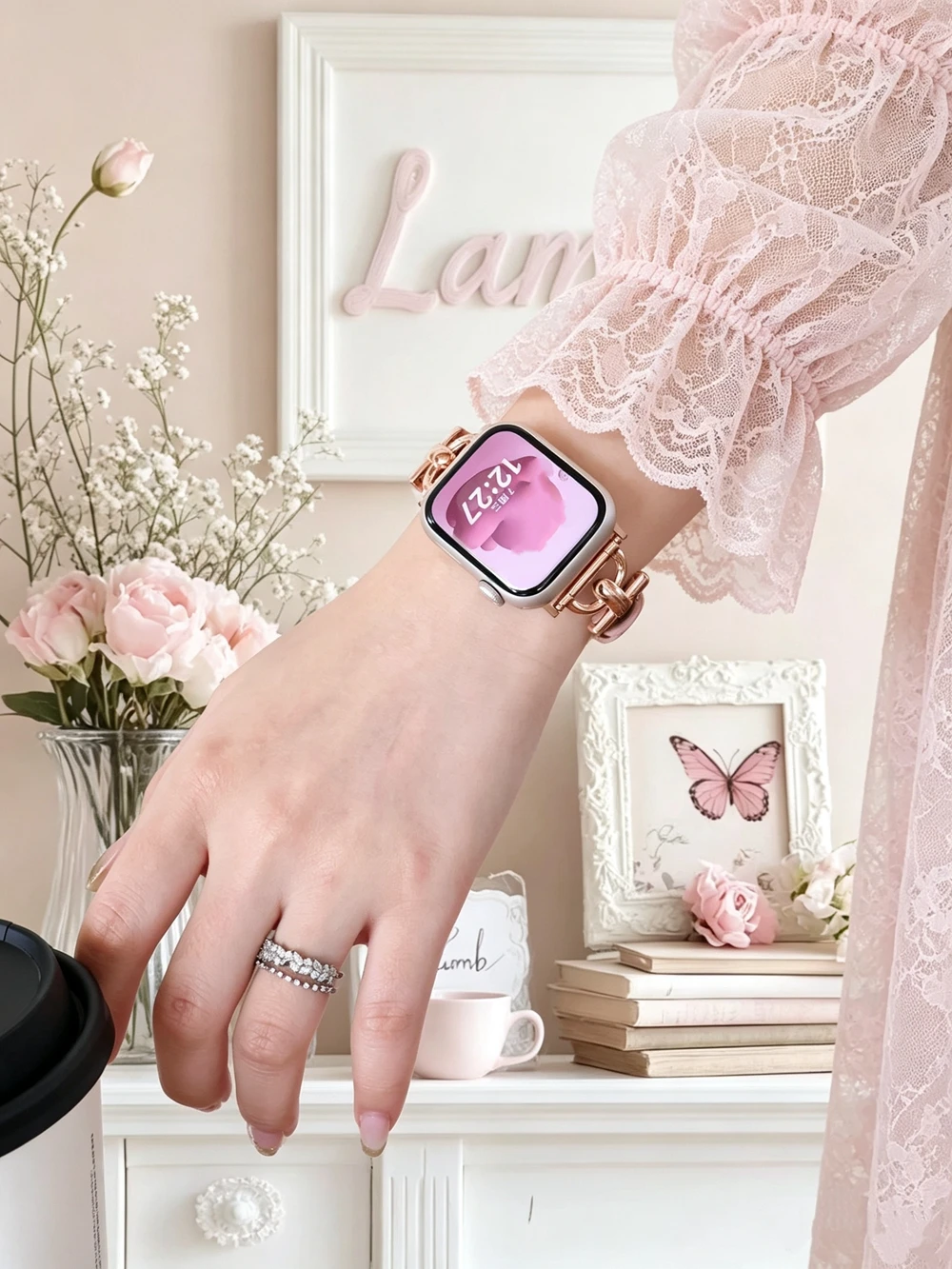 Leder-Schlaufe für Apple Watch Armband Correa Damen Slim Thin 38mm 40mm 41mm 42mm 44mm 45mm 49mm – Detail 13