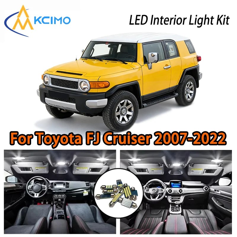 

New LED Interior Lights For Toyota FJ Cruiser 2007-2022, Super Bright White Ice Blue Two Colors Choice