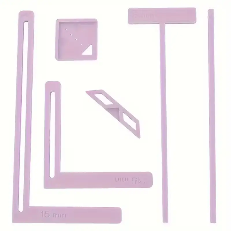 Kit de Ferramentas para Scrapbooking com 6 Peças, Régua Multifuncional para DIY, Capa de Scrapbook, Material Escolar para Encadernação
