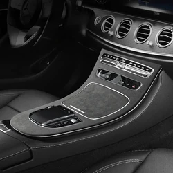 Car Interior Center Console Gear Shift Lever Panel Shell Alcantara Suede For Mercedes Benz E-Class W212 W213 2019-2025