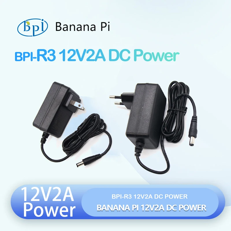 

Banana Pi BPI-R2/R3/R4/W2/R2 Pro 12 В 2 А Источник питания постоянного тока BPI Raspberry Pi Аксессуары для платы маршрутизатора