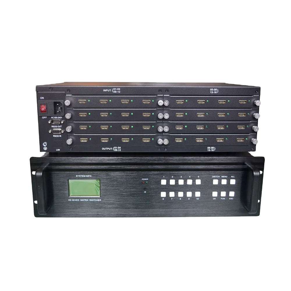 2026 16 Channel Video Matrix Switcher 4k 16x16 matrix Switcher