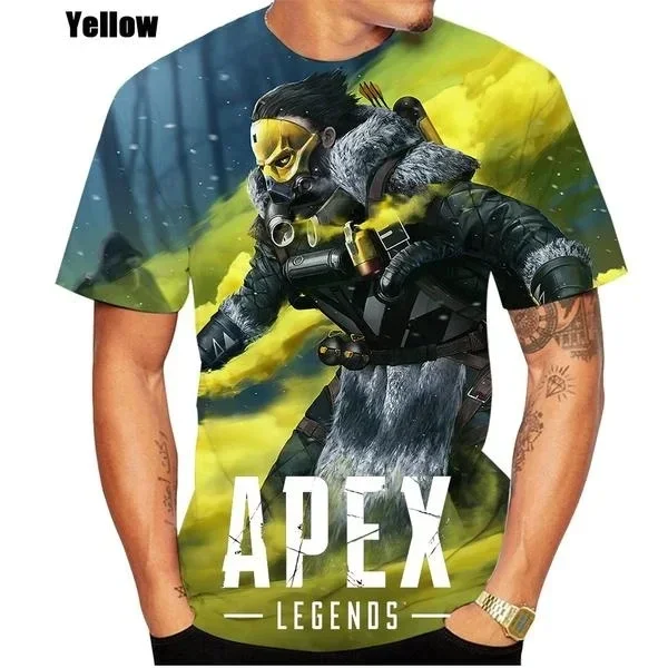 Gioco Apex Legends T-shirt Stampa 3D Uomo Donna Manica Corta O-collo Magliette Hip Hop Streetwear Moda Casual Top Unisex