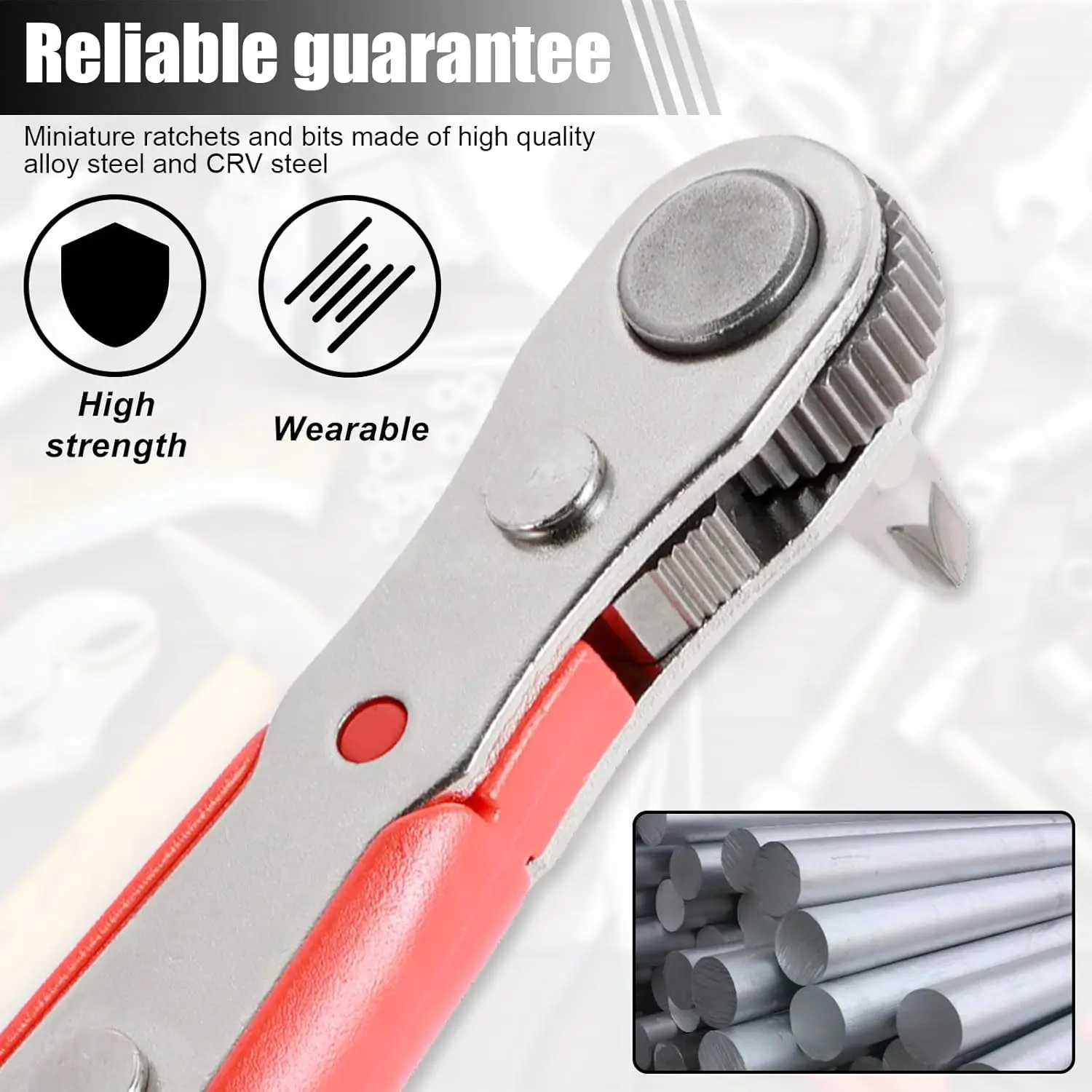 22 in 1 Right Angle Ratchet Screwdriver Set Magnetic Bits 90 Degree Reversible 1/4 inch Mini Men Repair Hand Tools for Any scene