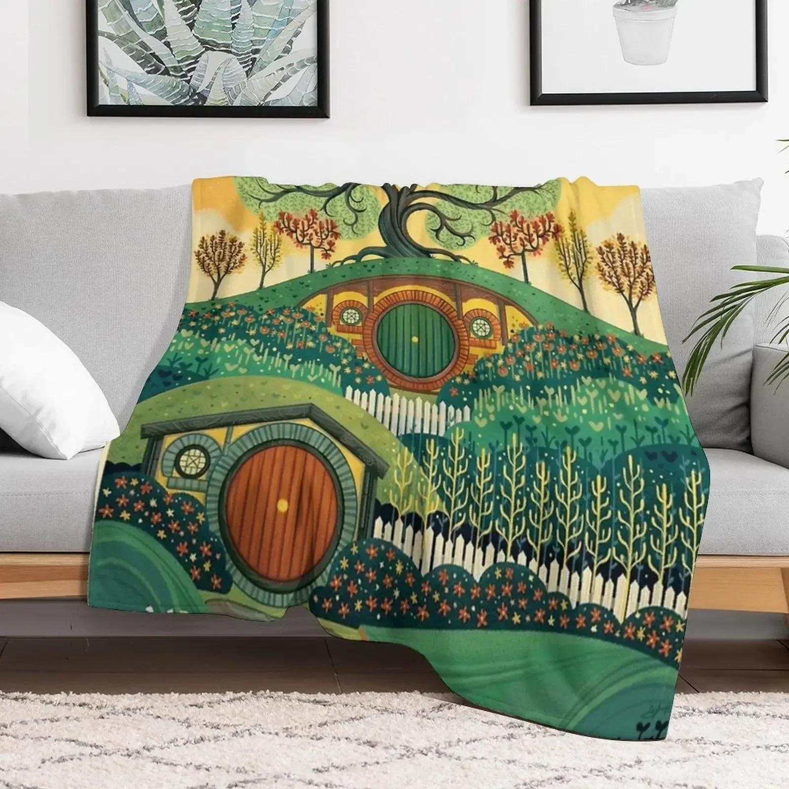 Visit the Shine - Hobbiton Throw Blanket Bed covers Luxury Luxury Designer Blankets For Baby Blankets