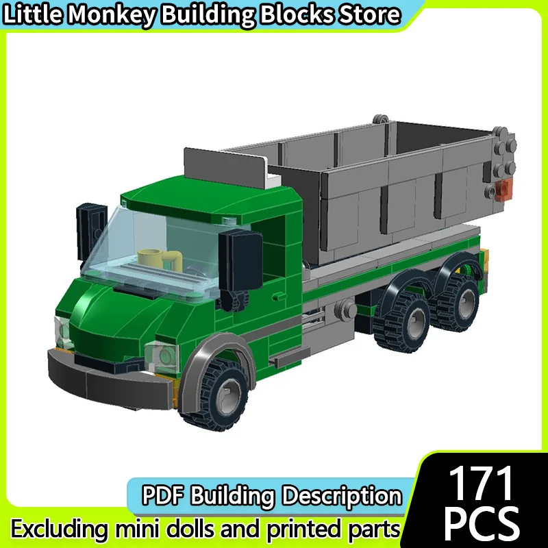 

Speed Racing Car Model MOC Building Bricks Classic Green Dump Truck Modular Technology Children Holiday Gifts Assemble Toys Suit