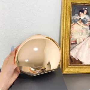 Metallschalen -verdrängte Kupplungsbeutel für Frauen, glatte Oberfläche des Spiegels, Gold- und Silbertasche, süße Nacht -Githesale, 2022 8 Spiegeltasche der Hauptverkäufe - №4