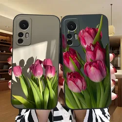 Tulips Flower Spring Phone Case For Redmi 8 9 9A 7A 10 8A 10A Note 11 10S 7 11S Plus POCO X3 Pro NFC Design Back Cover