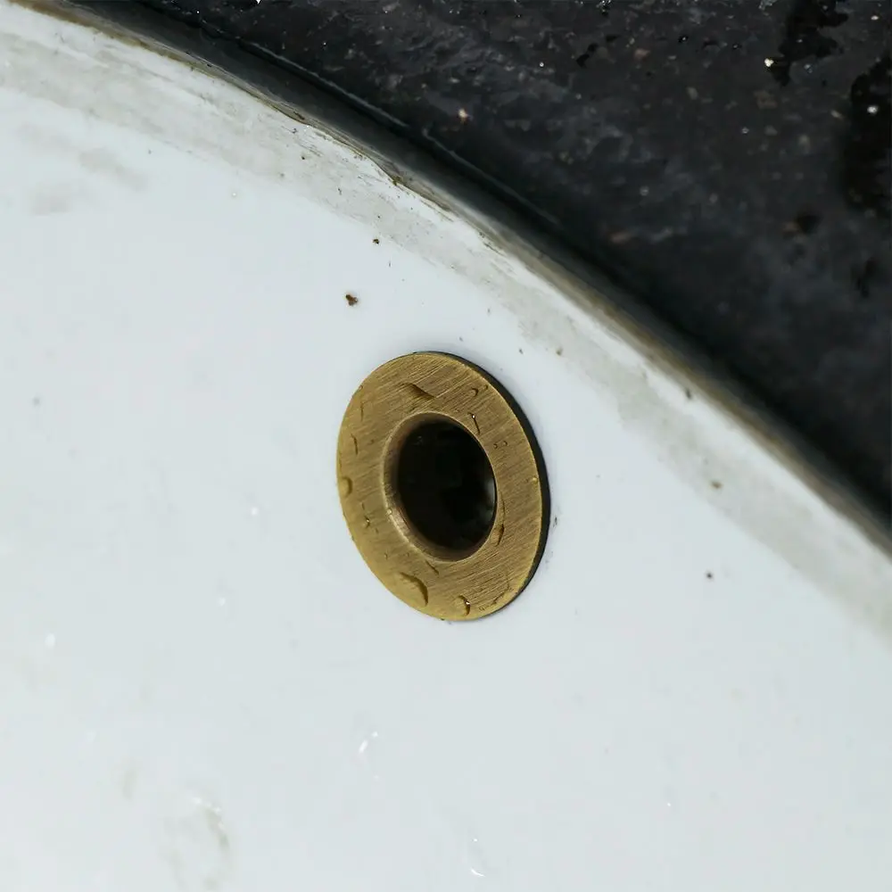 Hollow Bathroom Tub Drain Stopper Overflow Covers Sink Hole Cover Basin Insert Replacement Trim Ring Cap