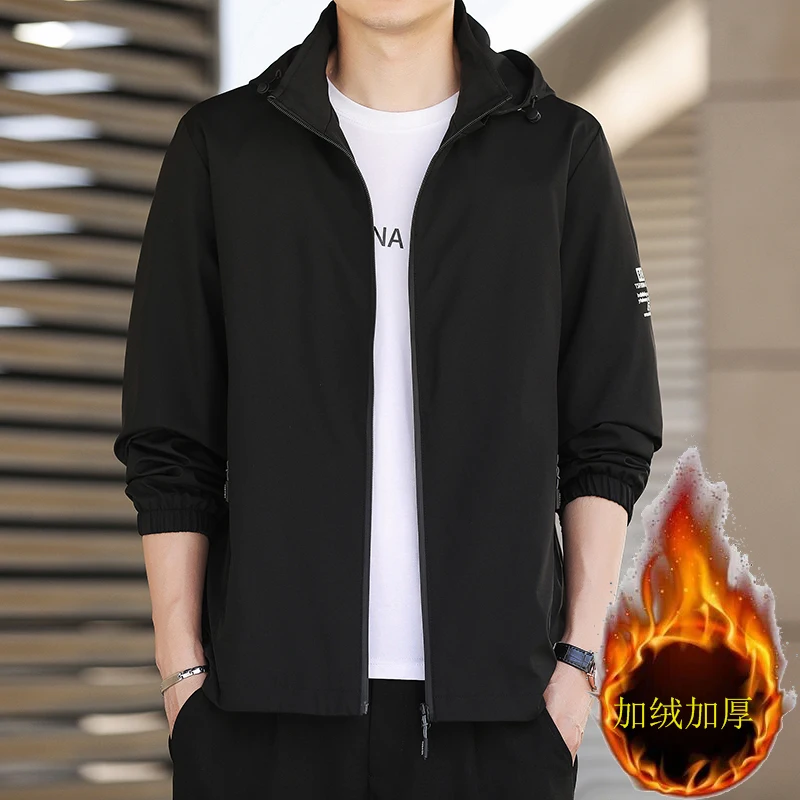 

Men's autumn winter warm coats windbreakers men's overcoats with hats Fishing suit Outdoor mountaineering suits coats Leisure