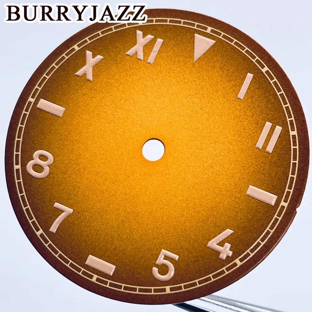 BURRYJAZZ 28.5mm No Logo NH35 NH36 NH38 NH39 ETA2824 2836 Miyota 8215 8200 Diver Watch Dial Green Luminous Watch Faces