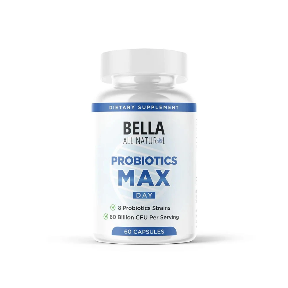 

Probiotics MAX Day Supplement with 8 Probiotics Strains All Natural Formula for Digestive Health