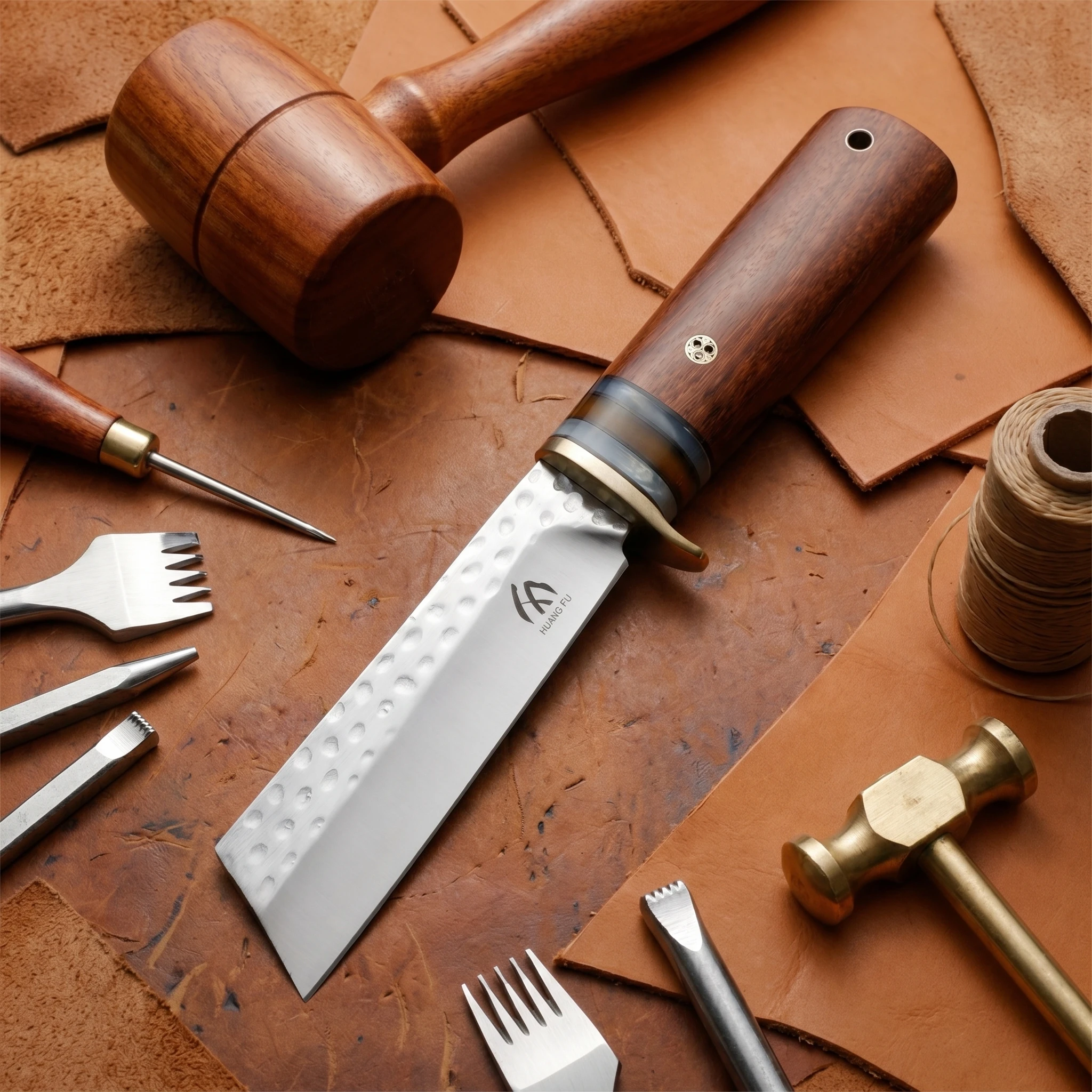 Retro texture outdoor straight knife, anti slip grip, easy to carry, camping, hiking, home dual-use knife, small knife