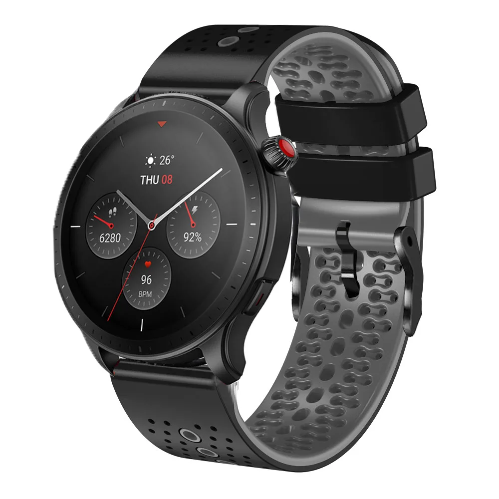 Xiaomi Amazfit GTR 4, GTR3 Pro,2E,GTR2,GTR 3 Pro, 47mm, 22mm用のスマートシリコンストラップ