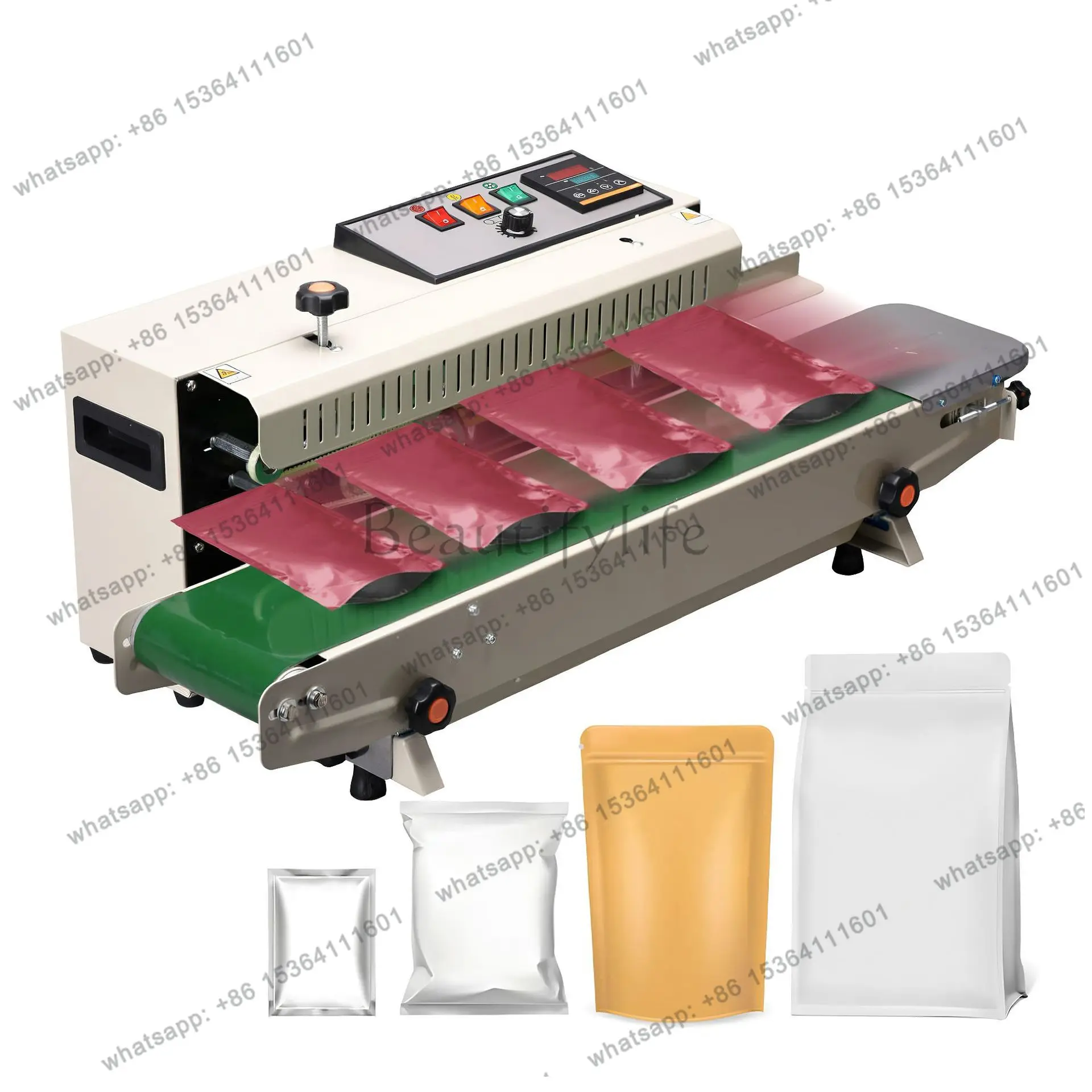 FR900 continuous automatic sealing machine, plastic, aluminum foil, food, sealing