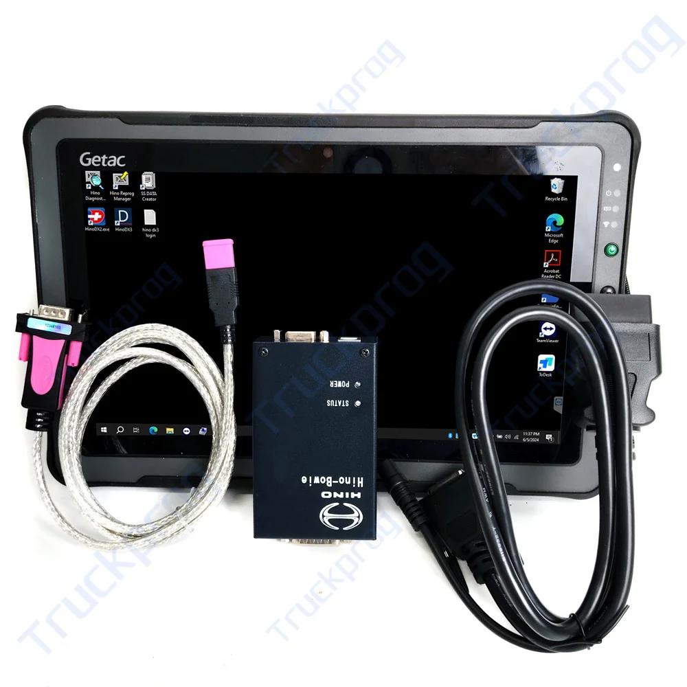 Getac Laptop for Hino Bowie OBD2 USB Cable for Hino Diagnostic Explorer 3.16 New Version DX DXIII Truck Diagnostic Scanner Tool