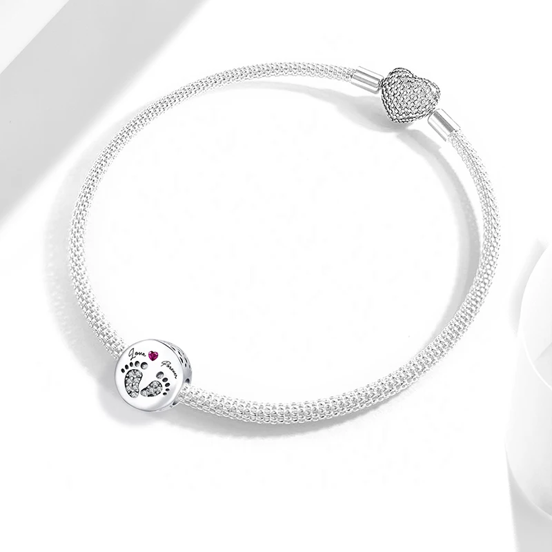 925 Sterling Silver Circle Pattern Moon Personalized Beads Fit DIY Making Bracelet Necklace Gift High Quality Fine Beads image 2