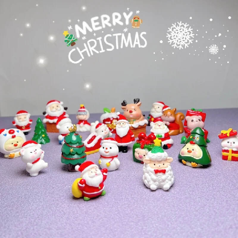 10/20pcs Santa Claus blind box toys Santa Claus gifts prizes, mini miniature toys, snowmen, Christmas decorations for children