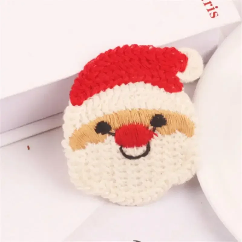 Christmas Hair Pin Children Barrettes Bow Deer Santa Claus Kids Plush Knitted Headwear Hair Clip New Year Hair Accessories