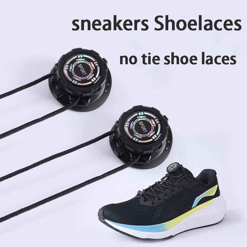 Thick Rope Swivel Buckle Shoelaces new upgrade Automatic Laces Without ties Children Adults Sneakers Shoelace Shoe Accessories