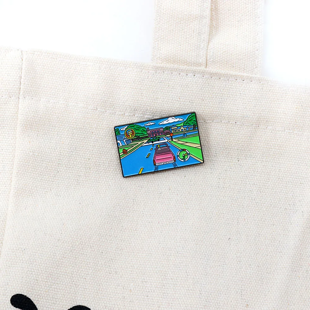 American animated sitcom Springfields Town Hit and Run cartoon character culture society television Enamel Pin Christmas brooch