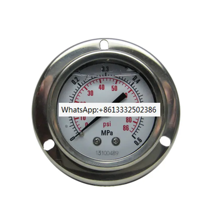 3pcs Shock resistant pressure gauge YN50ZT air pressure/oil pressure/water pressure/hydraulic pressure/embedded MPa/PSI