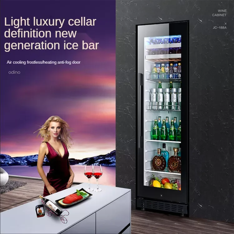 Adjustable Removable Shelves Small Drink Dispenser Machine Beverage Refrigerator Cooler Fridge for Office or Bar