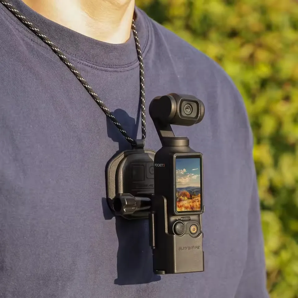 Adaptador de expansão de bolso 3, dobrável, ganchos duplos, capa protetora, suporte para dji osmo pocket 3