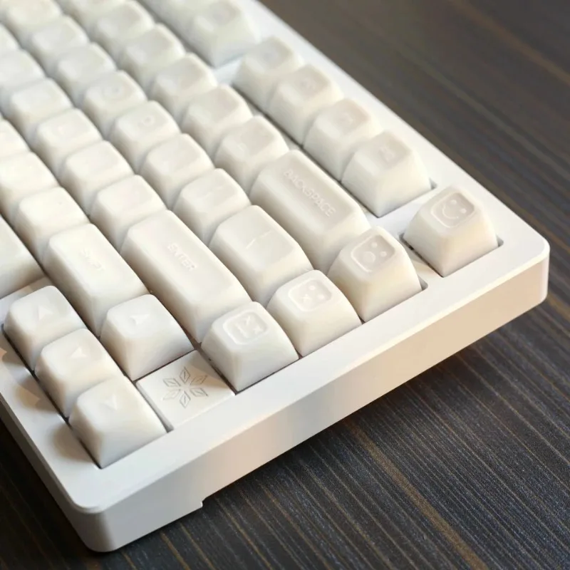 

MiFuny White Keycap Jade Theme PBT Dye-sublimation Custom Translucent Keyboard Cap SA Profile Keycaps for Mechanical Keyboard