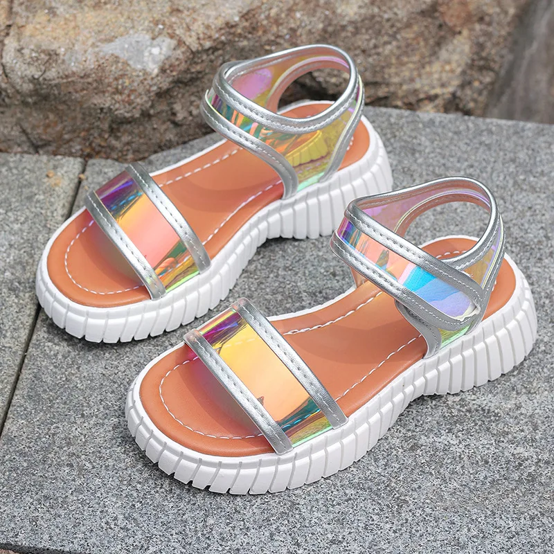 Sandalias antideslizantes de suela suave para niños y niñas, zapatos de playa, novedad, Verano