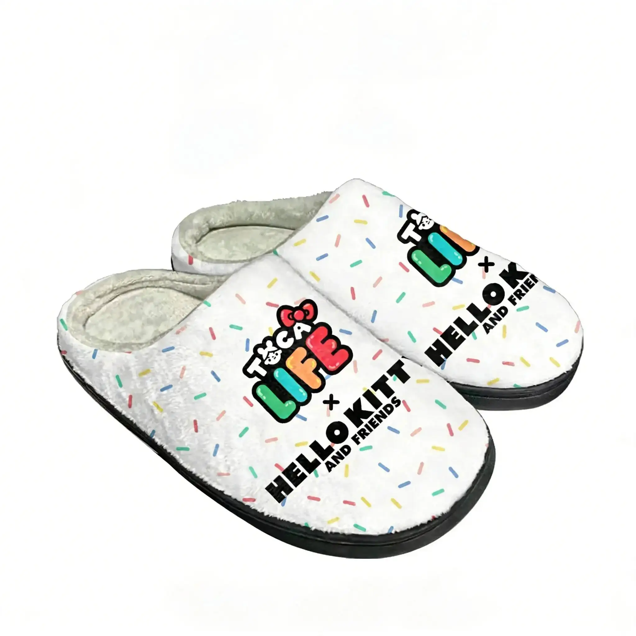 Toca Life World Custom Home Cotton Slippers Cartoon Game Plush Bedroom Mens Womens Casual Keep Warm Shoes Tailor Made Slipper