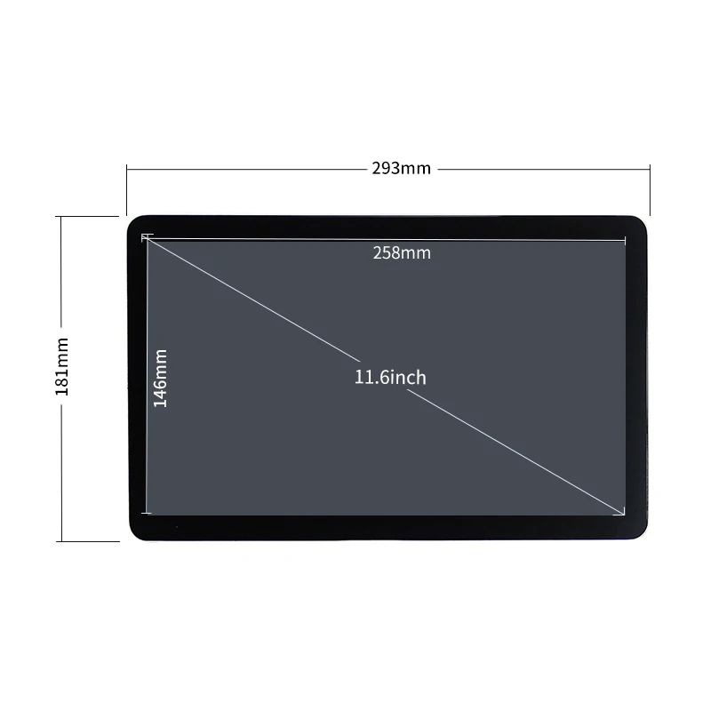 10.1 11.6 นิ้วกว้างเกรดอุตสาหกรรม 16:9 ฝัง/เปิดกรอบราคาถูก Capacitive Lcd Touch Screen Monitor