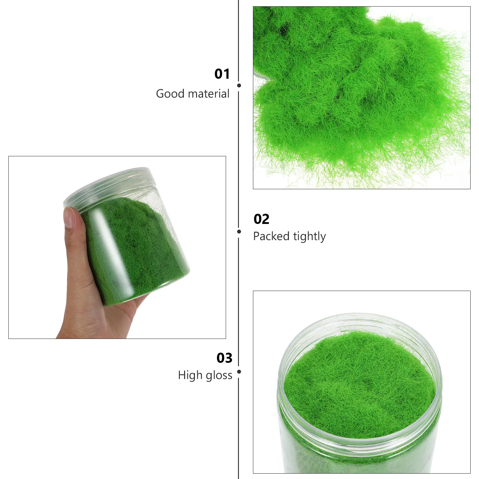 

1 Bottle Artificial Lawn Powder Realistic Simulation Moss Decor Landscape Building Prop DIY Landscape Decoration Fake Plant