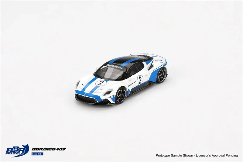 BBR 1:64 MC20 #2 Performance Experience White Blue stripe / SF90 Giallo Modena yellow Die-Cast Car Models