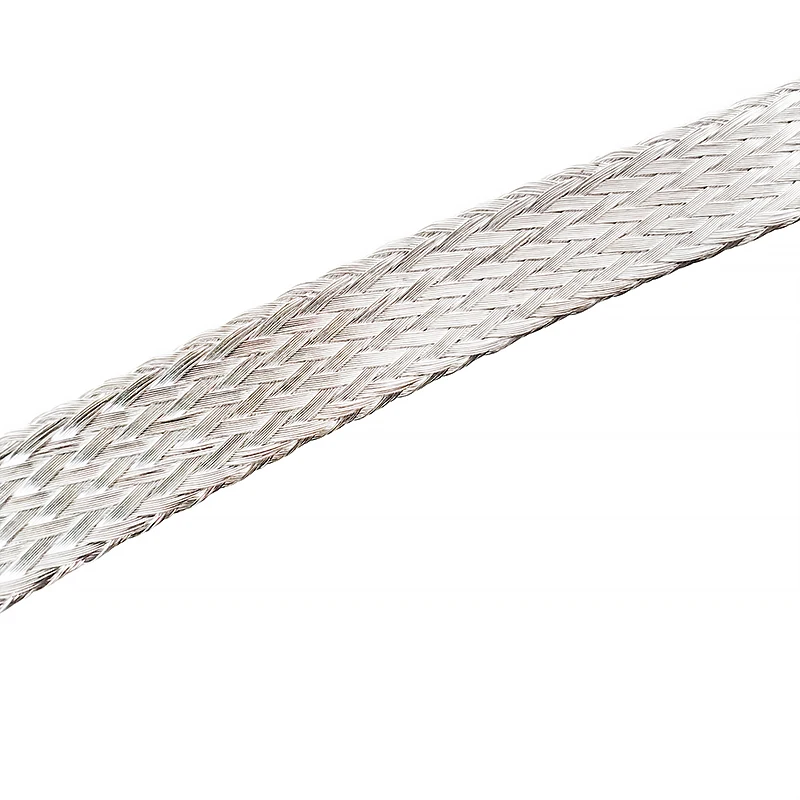 Insulated Silver Plated Copper Braided Tube 2~25mm High Shielding Anti-Interference Instrument Signal Wire Protector Sleeving