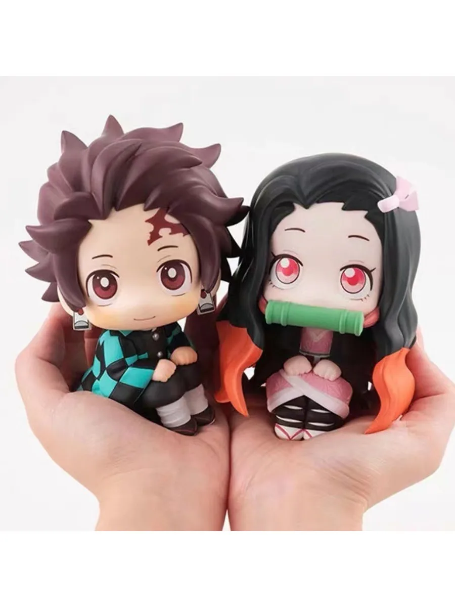 

Demon Slayer Blade Figure Q Version Seated Tanjiro Ya Bean Anime Model Car Doll Mini Ornament