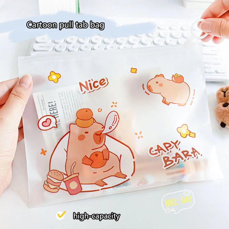 Kawaii Cartoon Folder Creative Cute Exam Paper Storage Bag High Quality Waterproof File Organizer Student Stationery Gifts