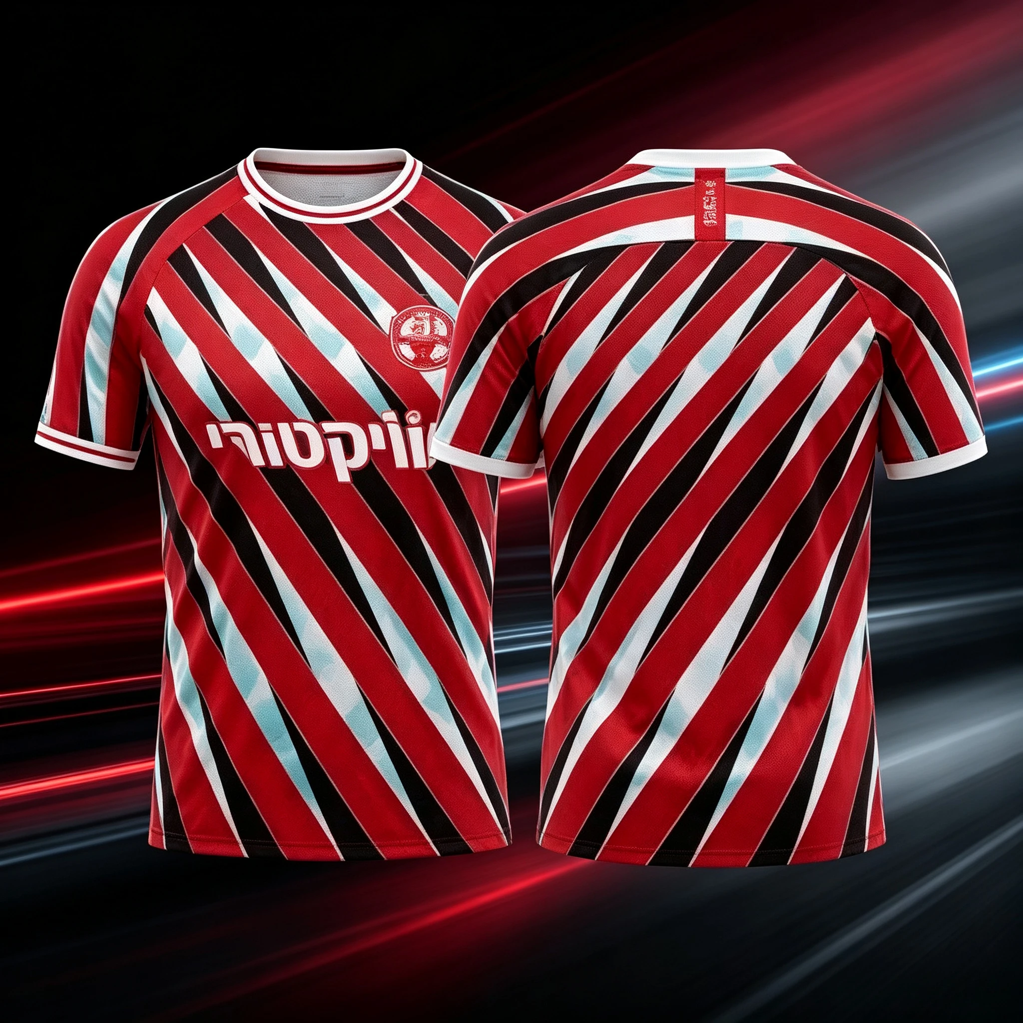 Summer New Hapoel Soccer Jersey, Y2K White Panel Print, Family Matching Fan Uniform, Breathable Sport Shirt for Training Wear