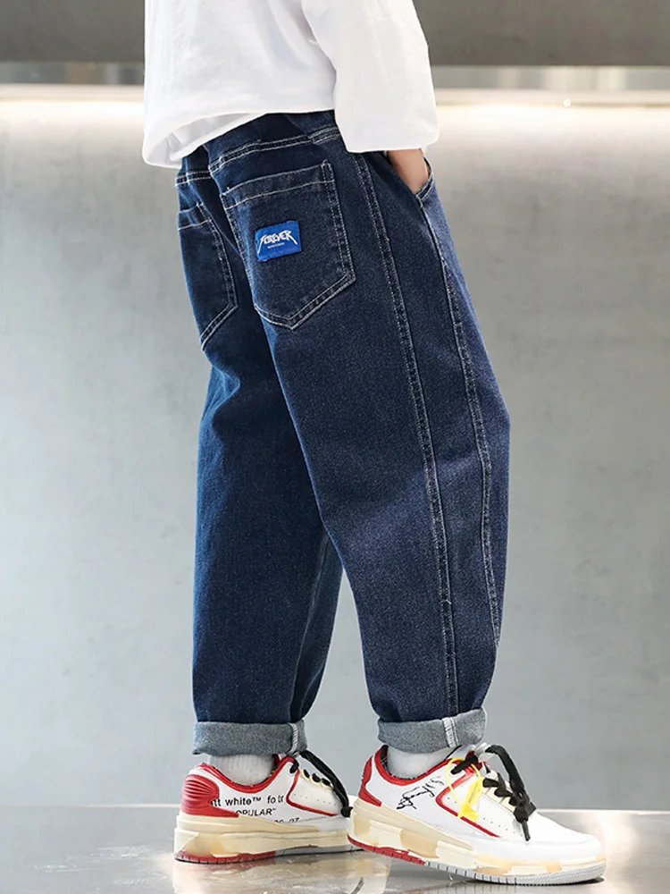 Boys jeans spring and autumn new style 2024 spring all-match casual pants