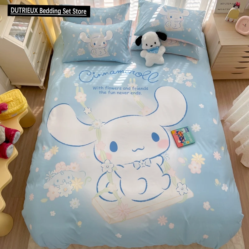 

Cinnamoroll Melody Duvet Cover Children's Cartoon Cute Quilt Covers Bed Bedding for Girls Princess Style Bedroom Decoration