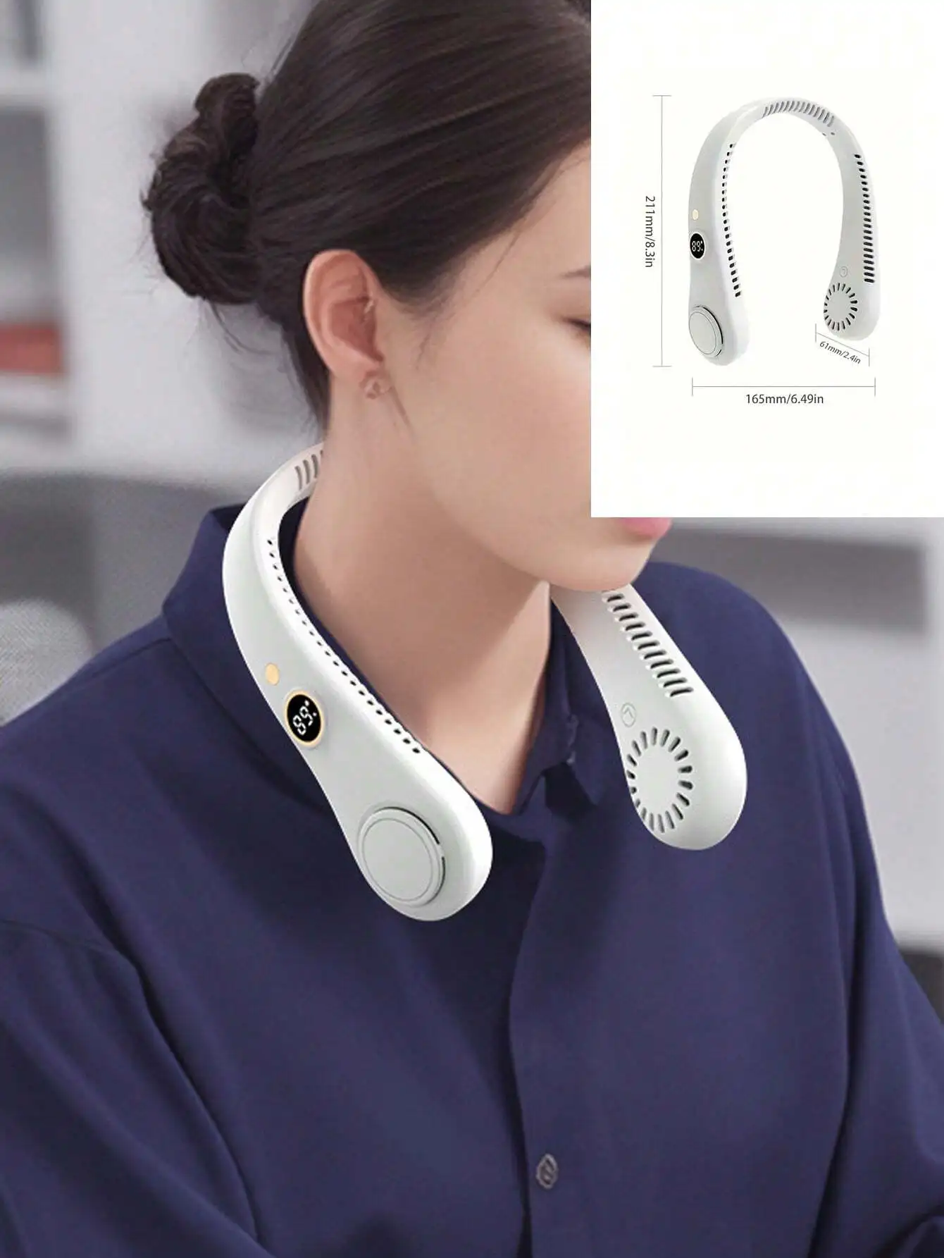 Новый портативный безлопастной шейный вентилятор и портативный вентилятор, °   Охлаждающий носимый персональный вентилятор для путешествий и активного отдыха